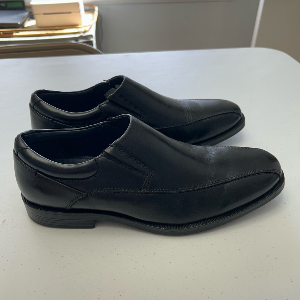 Dockers Black Leather Slip-On Shoes